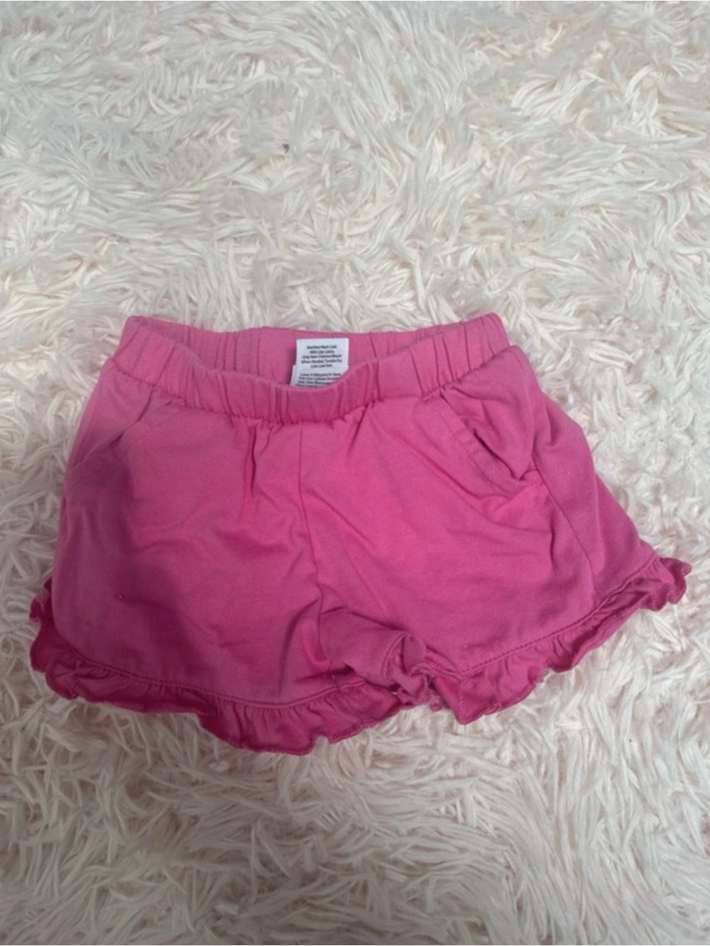wonder nation Pink Ruffle Hem Knit Shorts